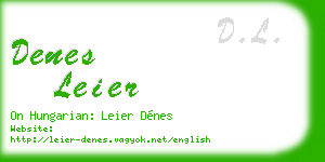 denes leier business card
